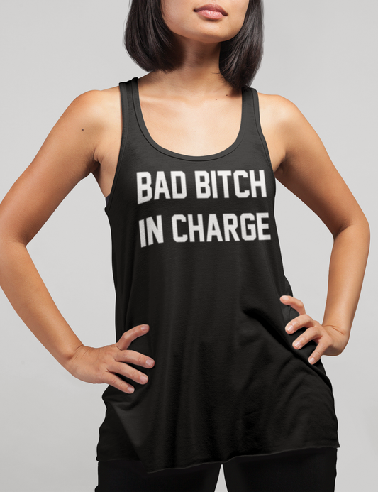 Bad Bitch In Charge | Women's Cut Racerback Tank Top OniTakai