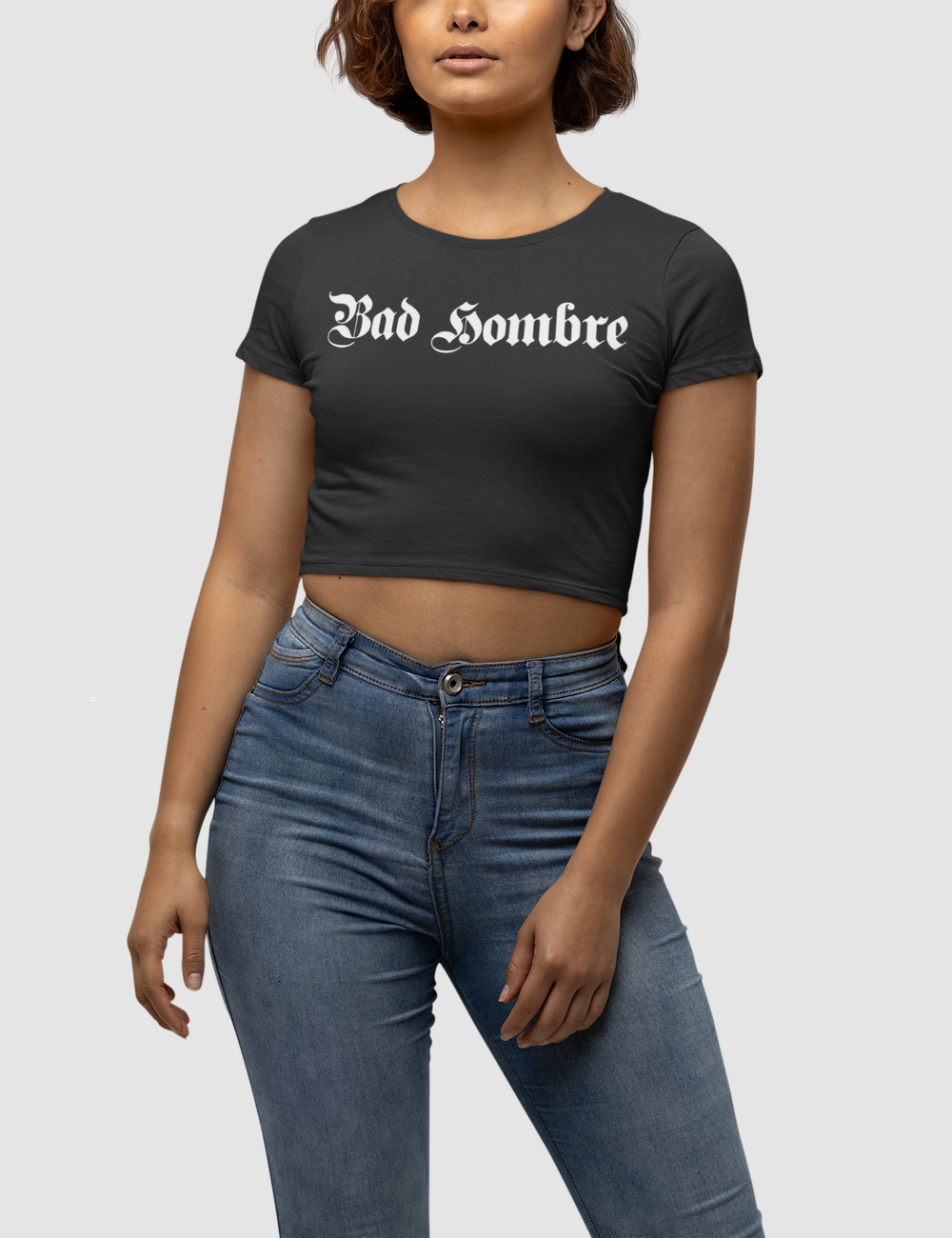 Bad Hombre | Women's Fitted Crop Top T-Shirt OniTakai