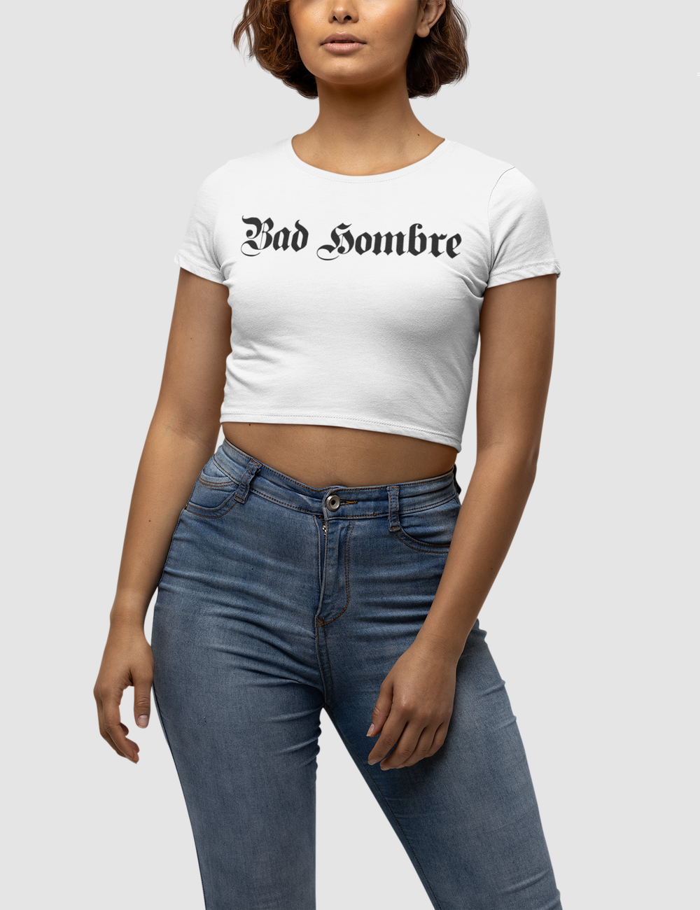 Bad Hombre | Women's Fitted Crop Top T-Shirt OniTakai