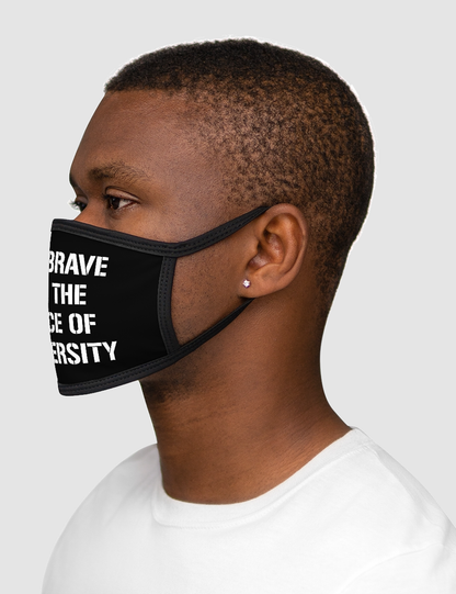 Be Brave In The Face Of Adversity | Mixed Fabric Face Mask OniTakai