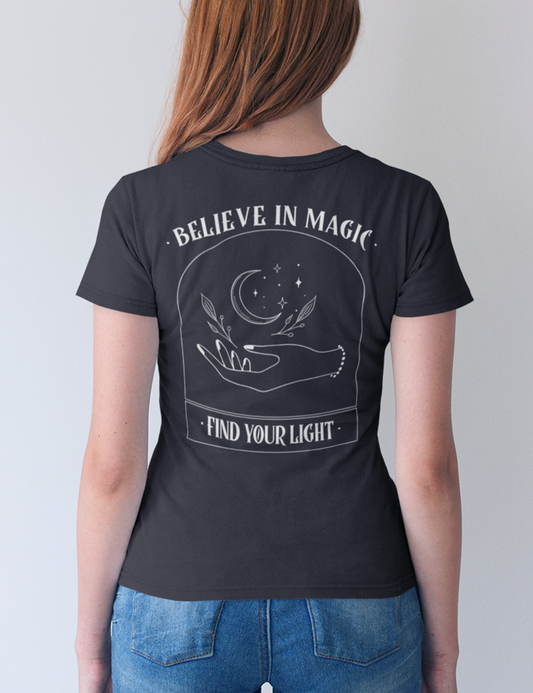 Believe In Magic | Women's Cut Back Print T-Shirt OniTakai