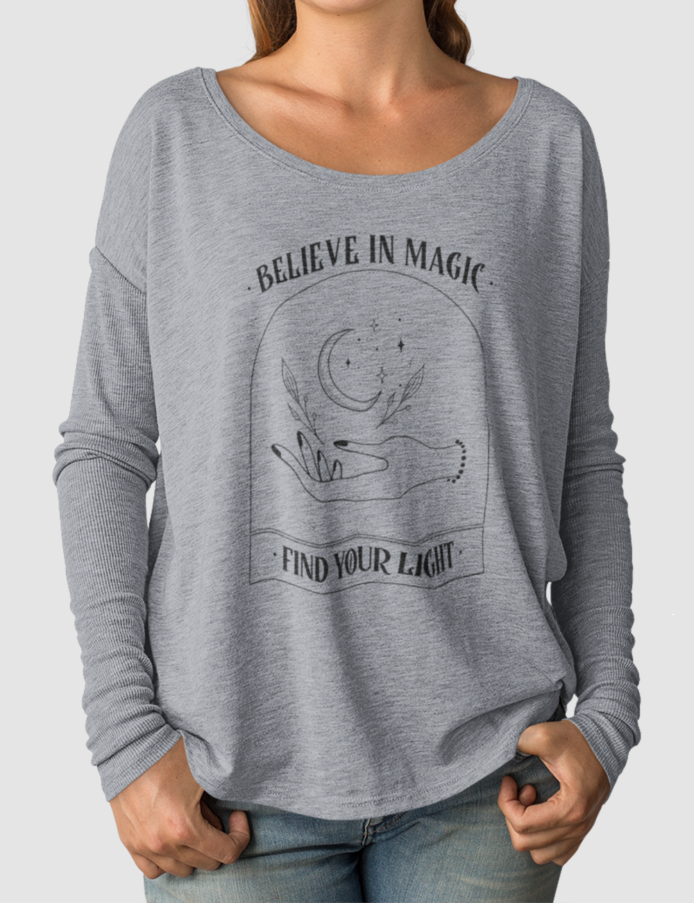 Believe In Magic | Women's Flowy Long Sleeve Shirt OniTakai