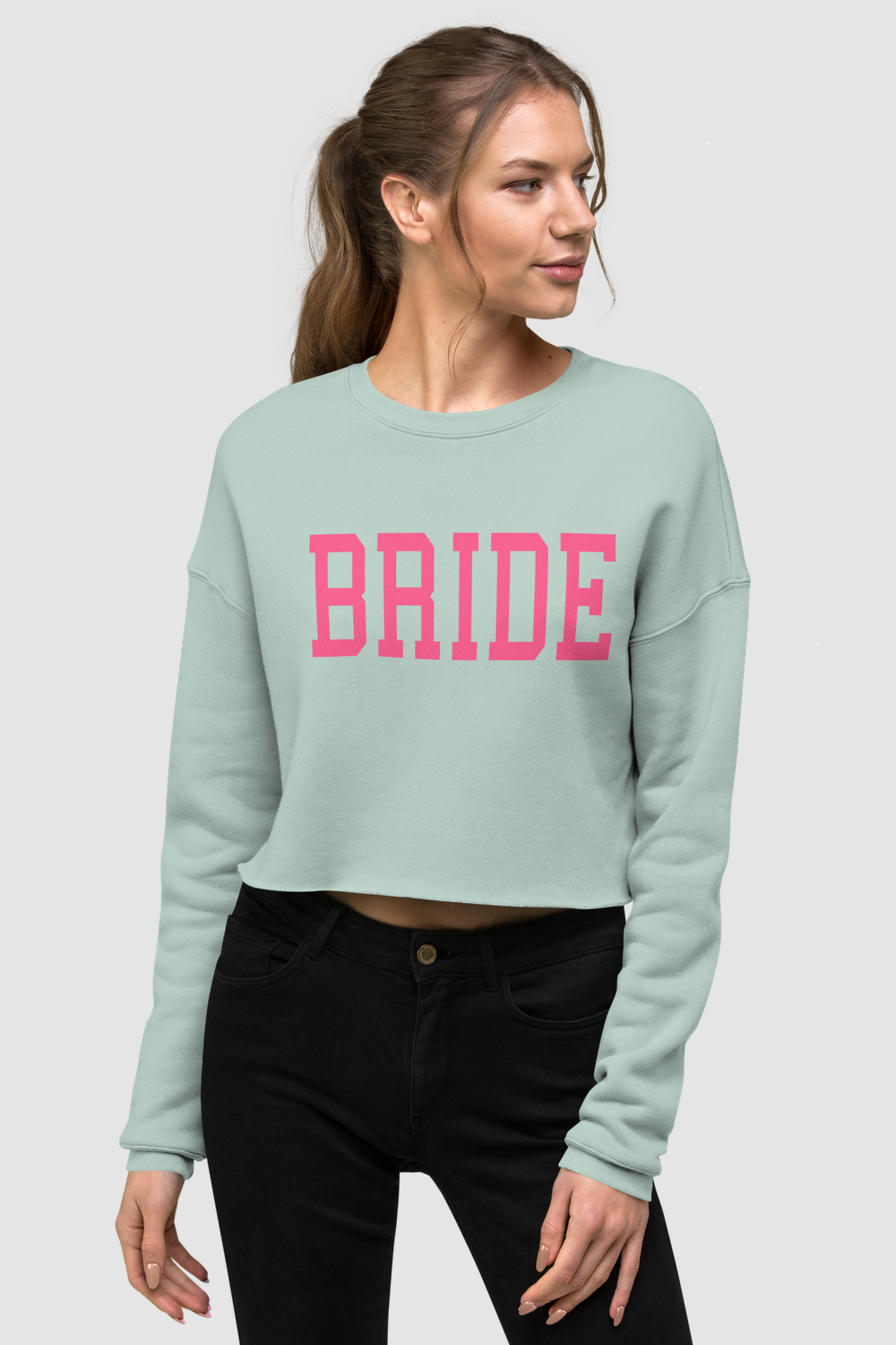 Big Bride Text Crop Sweatshirt OniTakai