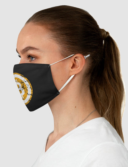 Bitcoin (Distressed) | Two-Layer Polyester Fabric Face Mask OniTakai