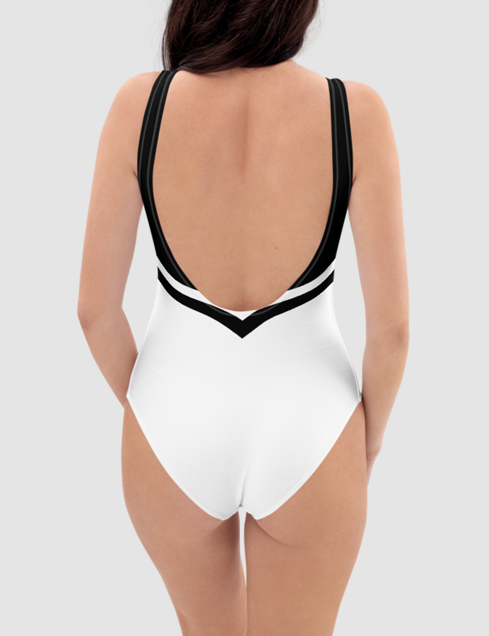 Black And White Delta Women's One-Piece Swimsuit OniTakai