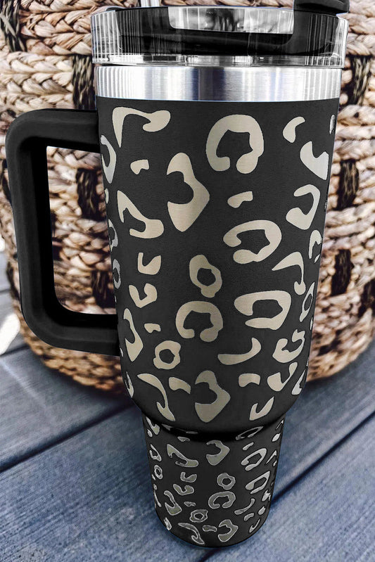 Black Leopard Spotted 304 Stainless Double Insulated Cup 40oz OniTakai