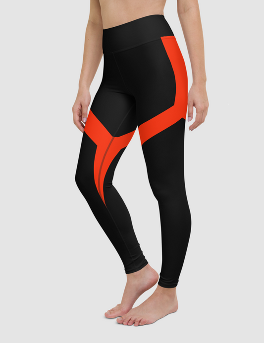 Black Widow Contrast Polygonal | Women's High Waist Yoga Leggings OniTakai