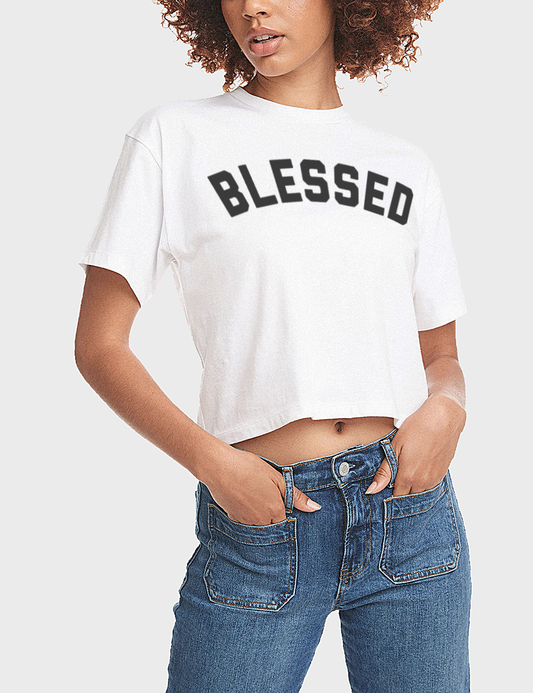 Blessed | Women's Relaxed Crop Top T-Shirt OniTakai