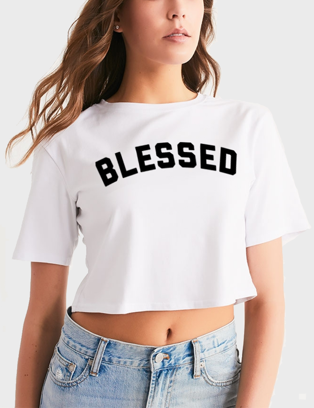 Blessed | Women's Relaxed Crop Top T-Shirt OniTakai