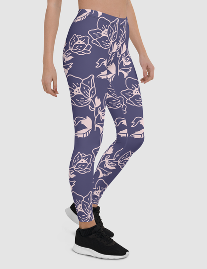 Blooming Cornflowers | Women's Standard Yoga Leggings OniTakai