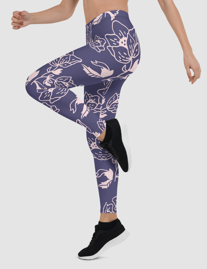 Blooming Cornflowers | Women's Standard Yoga Leggings OniTakai