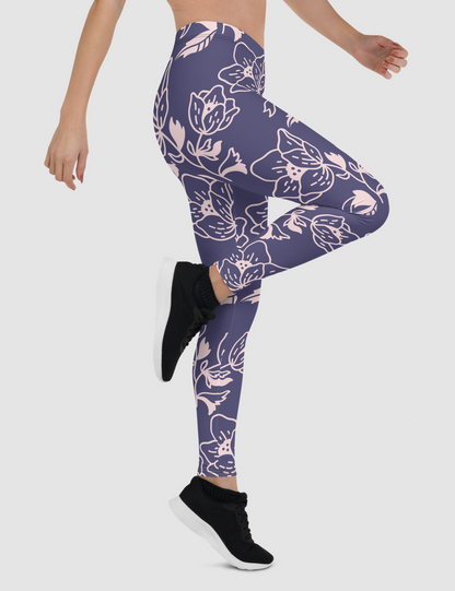 Blooming Cornflowers | Women's Standard Yoga Leggings OniTakai