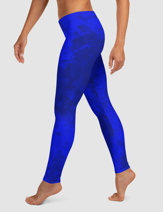 Blue Tie Dye | Women's Standard Yoga Leggings OniTakai