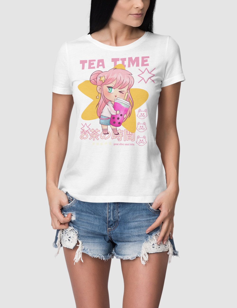 Boba Tea Time | Women's Fitted T-Shirt OniTakai