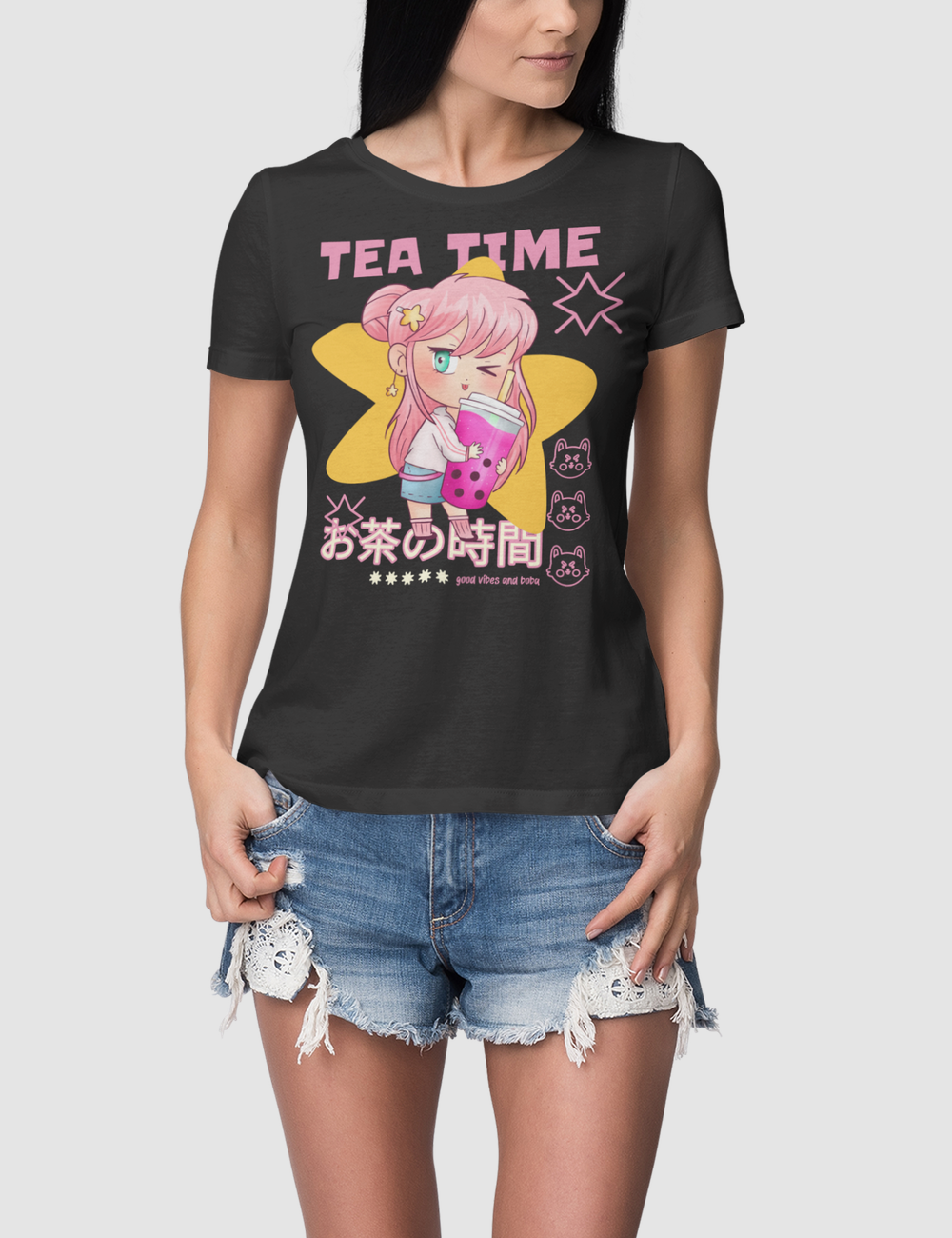 Boba Tea Time | Women's Fitted T-Shirt OniTakai