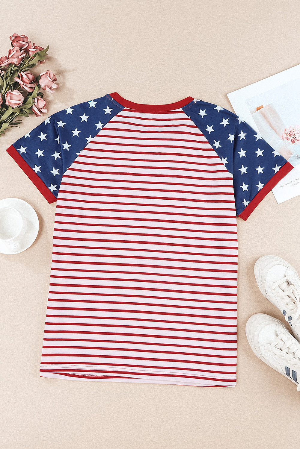 Bold and Brave Stars and Stripes USA Women's T-Shirt OniTakai