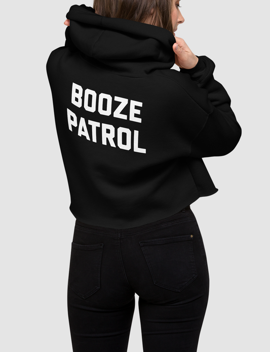 Booze Patrol | Back Print Crop Hoodie OniTakai