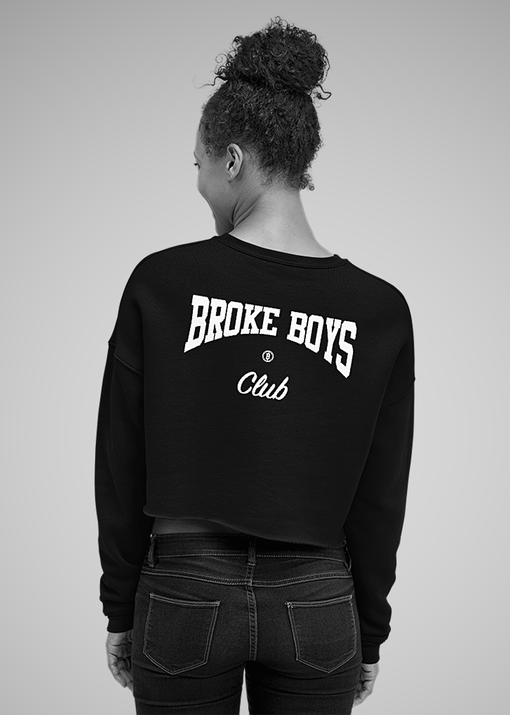 Broke Boys Club | Back Print Crop Sweatshirt OniTakai