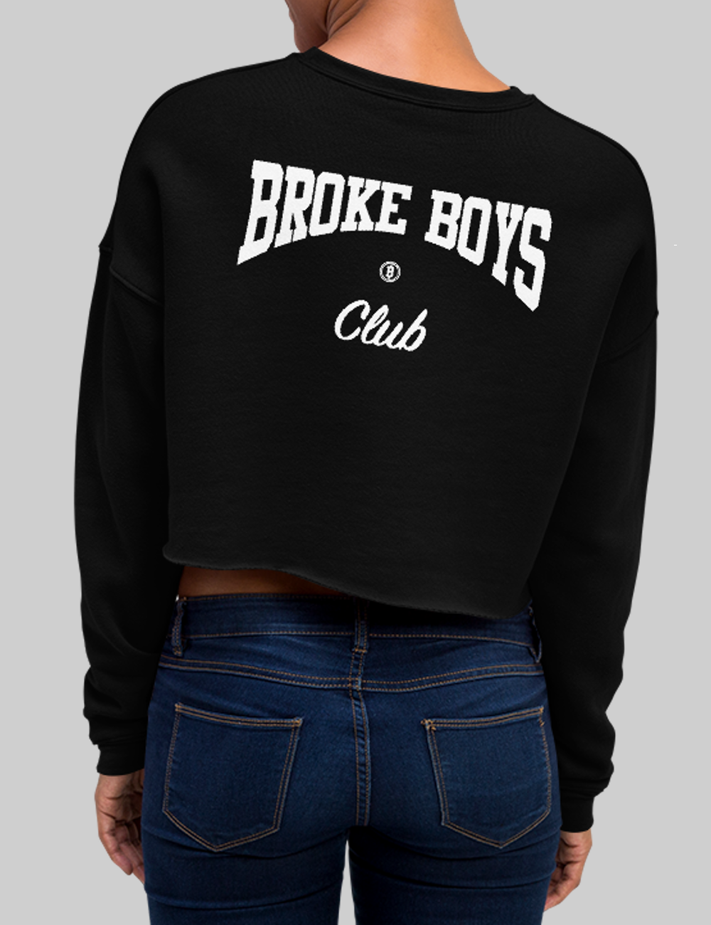Broke Boys Club | Back Print Crop Sweatshirt OniTakai