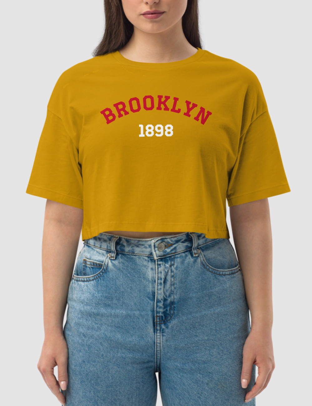 Brooklyn 1898 | Women's Loose Fit Crop Top T-Shirt OniTakai