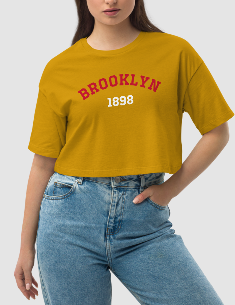 Brooklyn 1898 | Women's Loose Fit Crop Top T-Shirt OniTakai