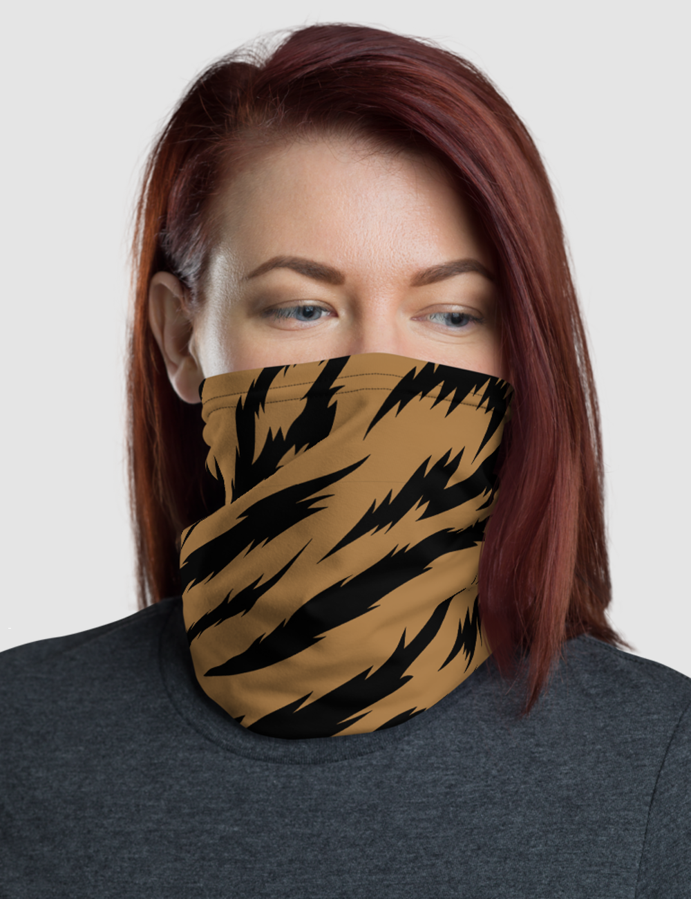 Brown Tiger Stripes | Neck Gaiter Face Mask OniTakai