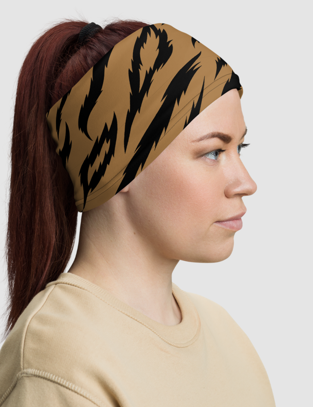 Brown Tiger Stripes | Neck Gaiter Face Mask OniTakai