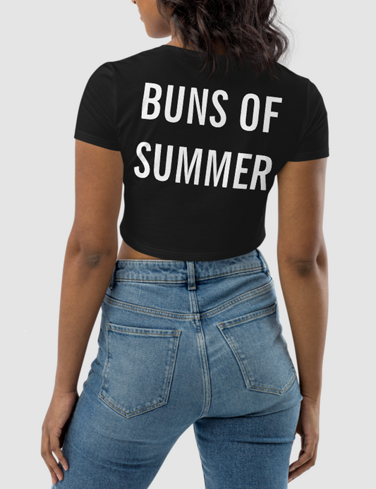 Buns Of Summer | Women's Back Print Crop Top T-Shirt OniTakai
