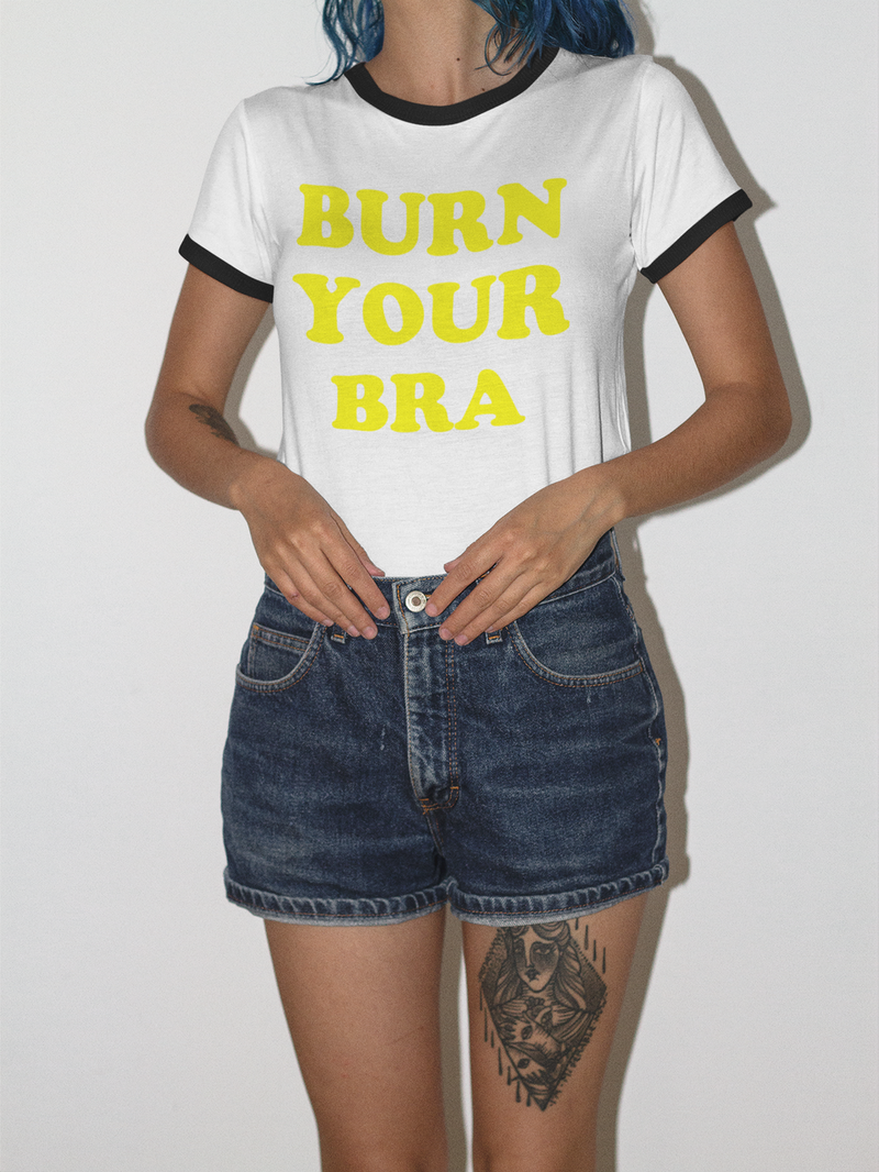 Burn Your Bra | Men's Ringer T-Shirt OniTakai