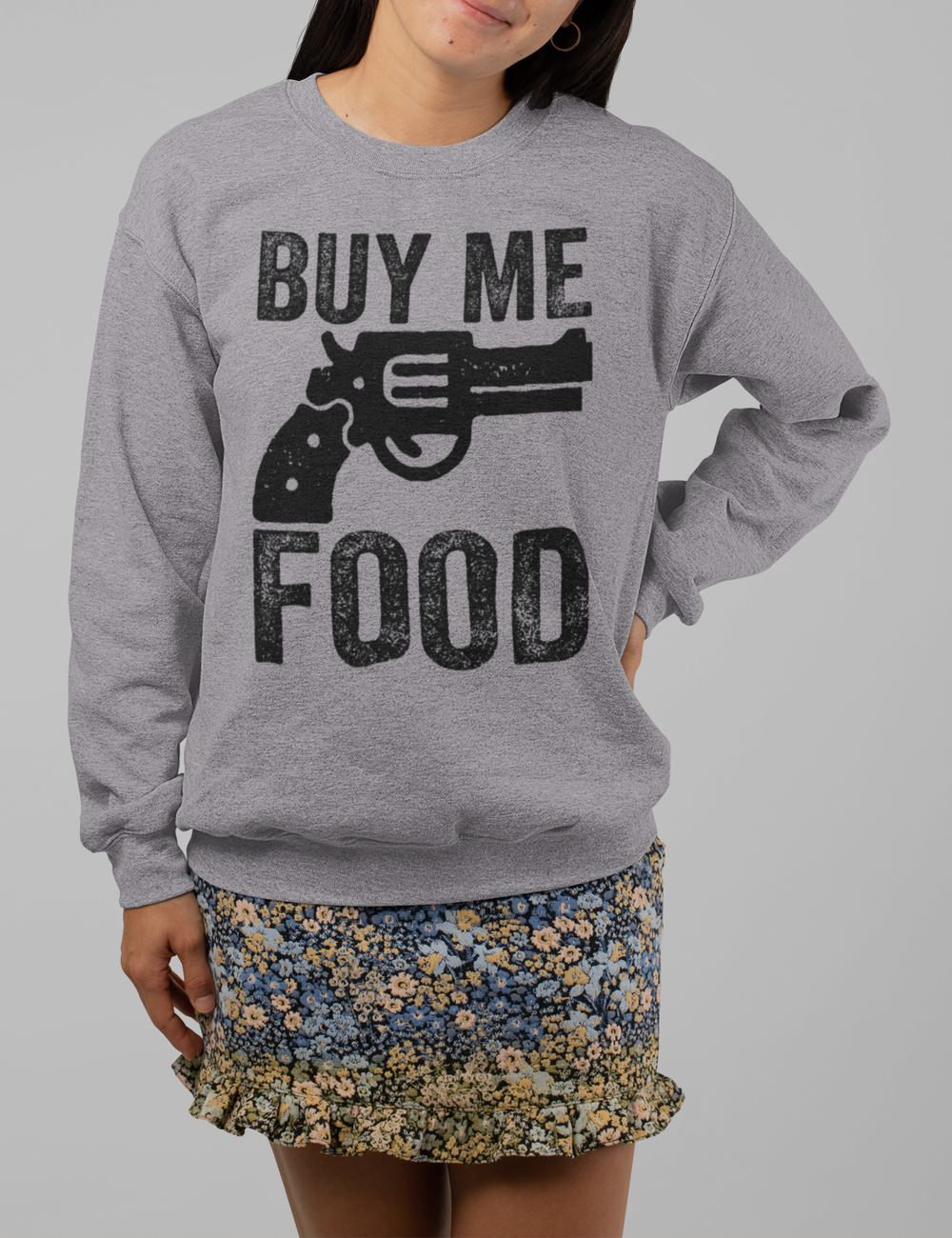 Buy Me Food Women's Crewneck Sweatshirt OniTakai
