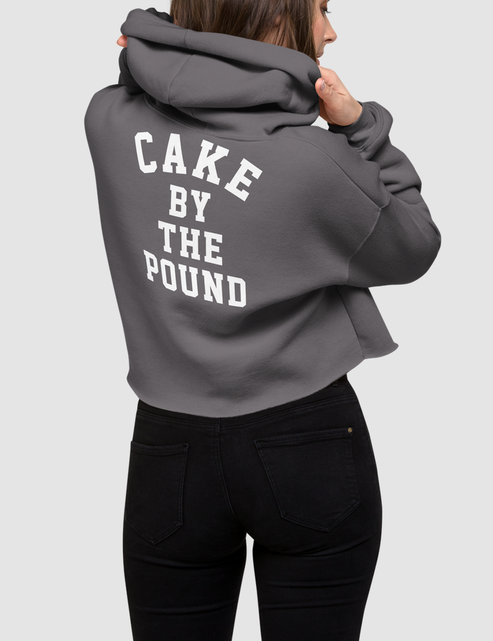 Cake By The Pound | Back Print Crop Hoodie OniTakai