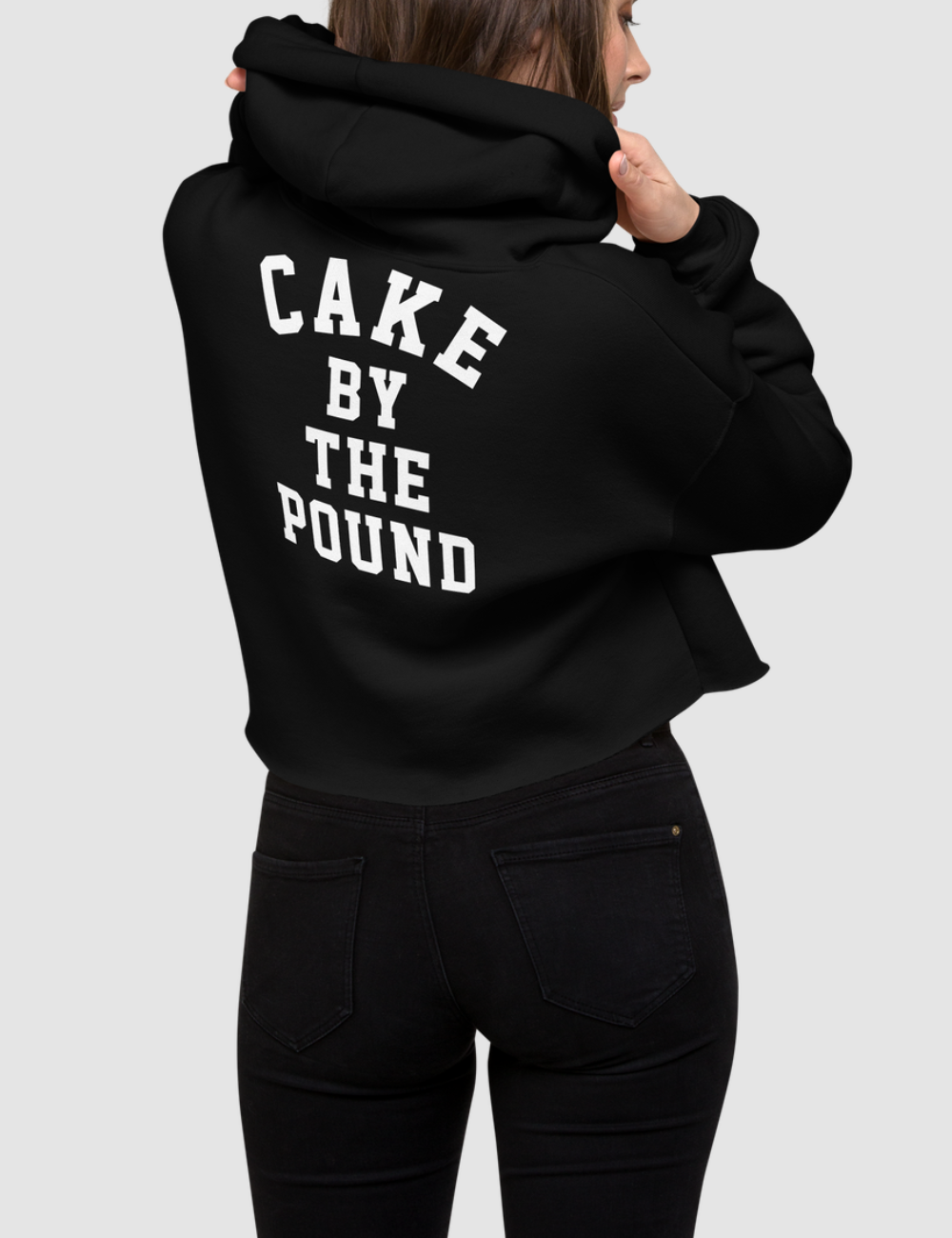 Cake By The Pound | Back Print Crop Hoodie OniTakai