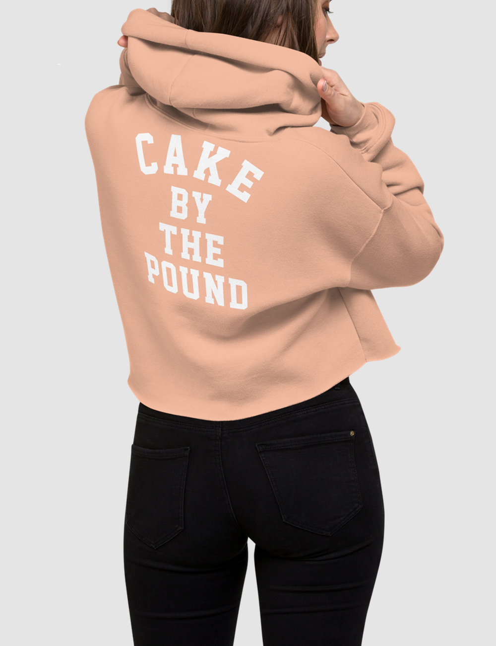 Cake By The Pound | Back Print Crop Hoodie OniTakai