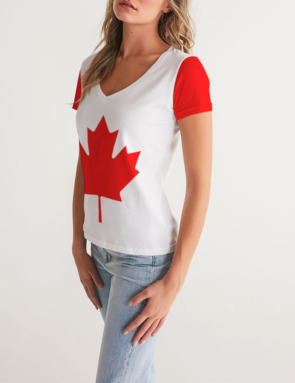 Canadian Flag | Women's V-Neck T-Shirt OniTakai