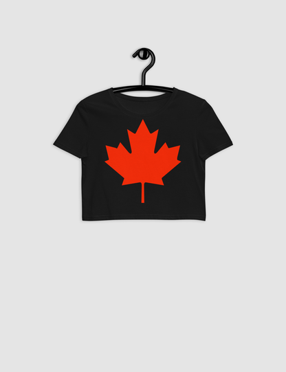 Canadian Red Maple Leaf | Women's Crop Top T-Shirt OniTakai