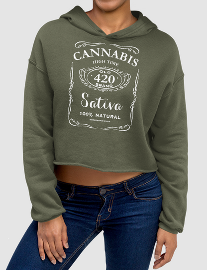 Cannabis 420 Whiskey Style | Crop Hoodie OniTakai