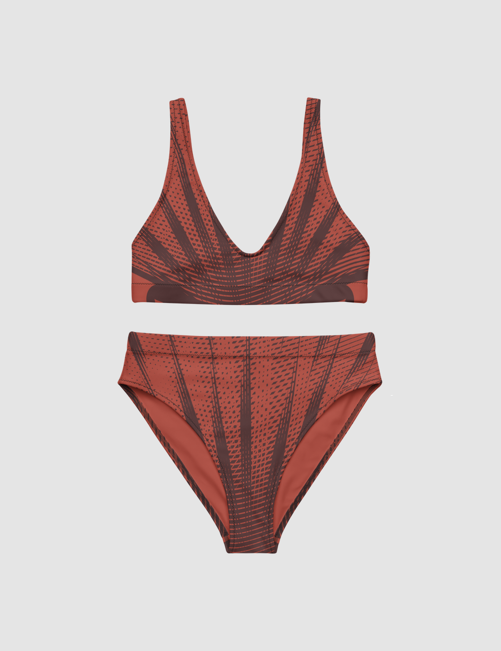 Carmine Mermaid Sea Shell | Women's Essential High-Waisted Bikini OniTakai