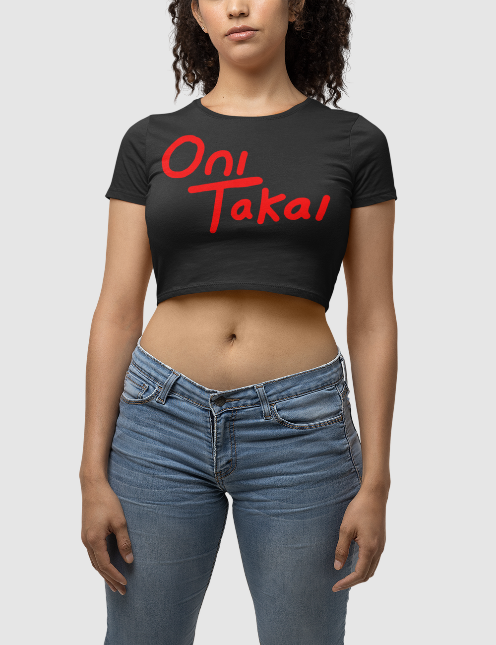 Casual OniTakai Women's Fitted Crop Top T-Shirt OniTakai