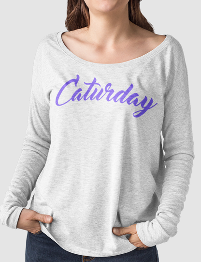 Caturday | Women's Flowy Long Sleeve Shirt OniTakai