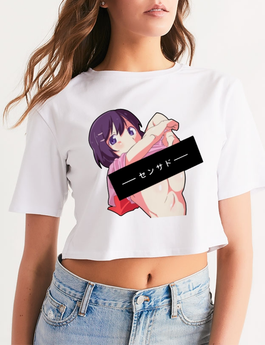 Censored | Women's Relaxed Crop Top T-Shirt OniTakai