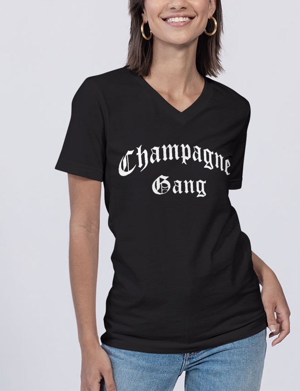 Champagne Gang Women's V-Neck T-Shirt OniTakai