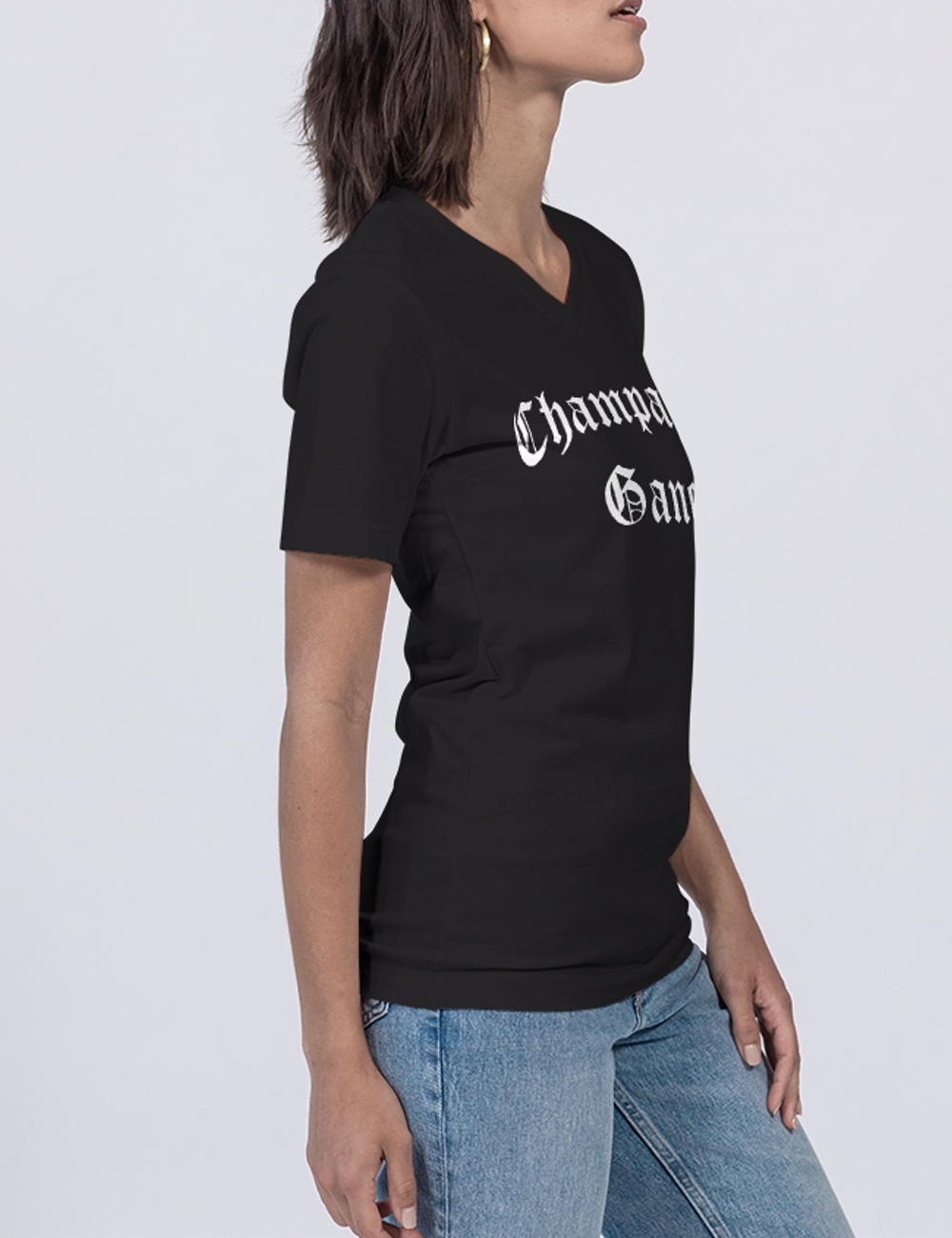 Champagne Gang Women's V-Neck T-Shirt OniTakai