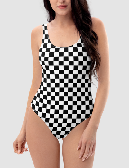 Checkered Classic Women's One-Piece Swimsuit OniTakai