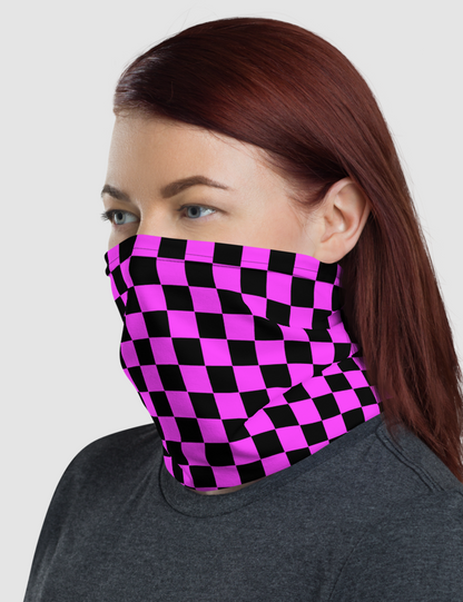 Checkered Magenta | Neck Gaiter Face Mask OniTakai
