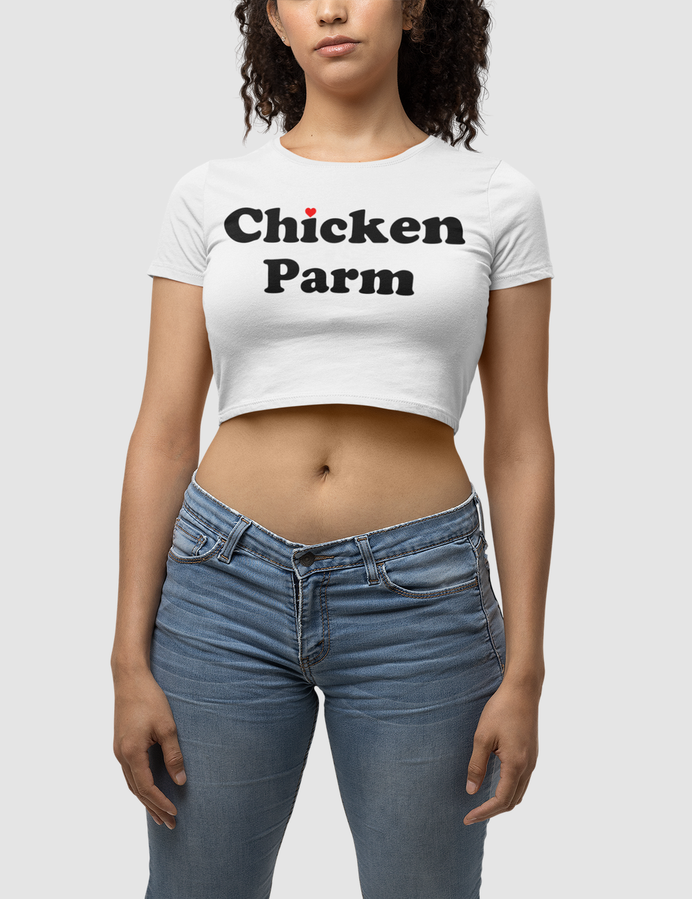 Chicken Parm Women's Fitted Crop Top T-Shirt OniTakai