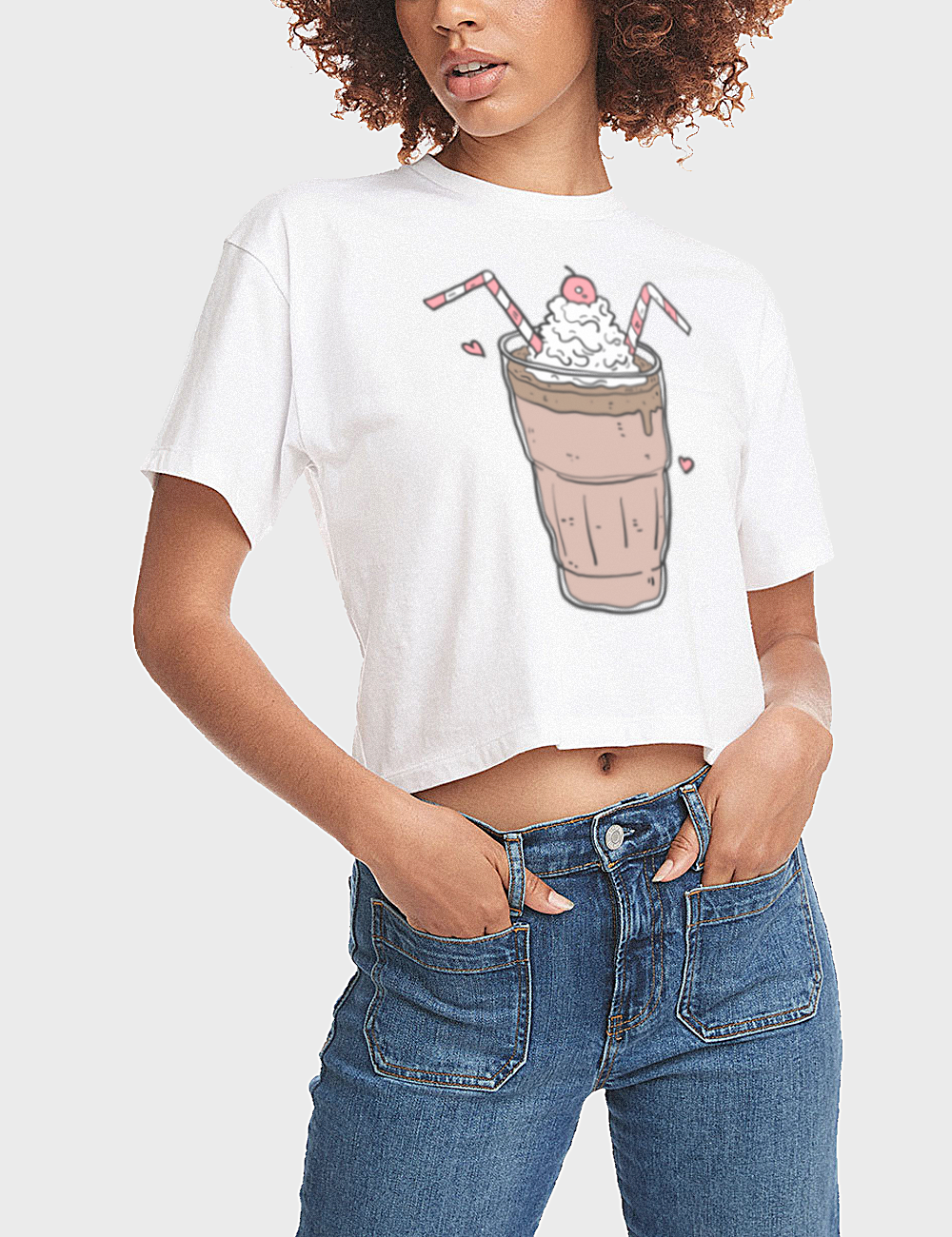 Chocolate Sundae | Women's Relaxed Crop Top T-Shirt OniTakai