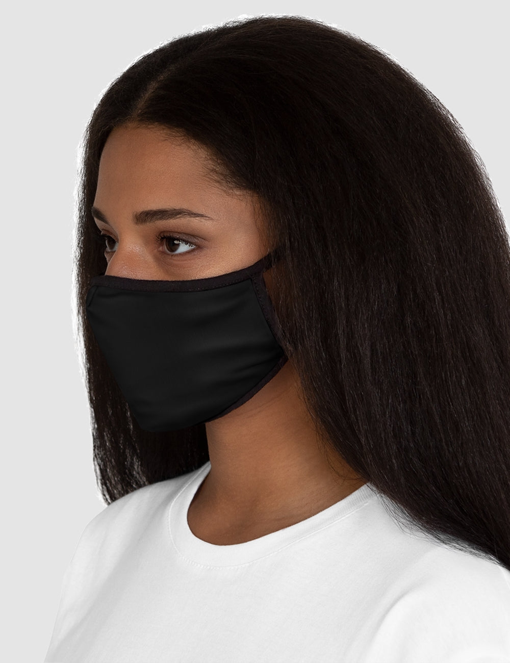 Classic Black Fitted Double Layered Polyester Face Mask OniTakai