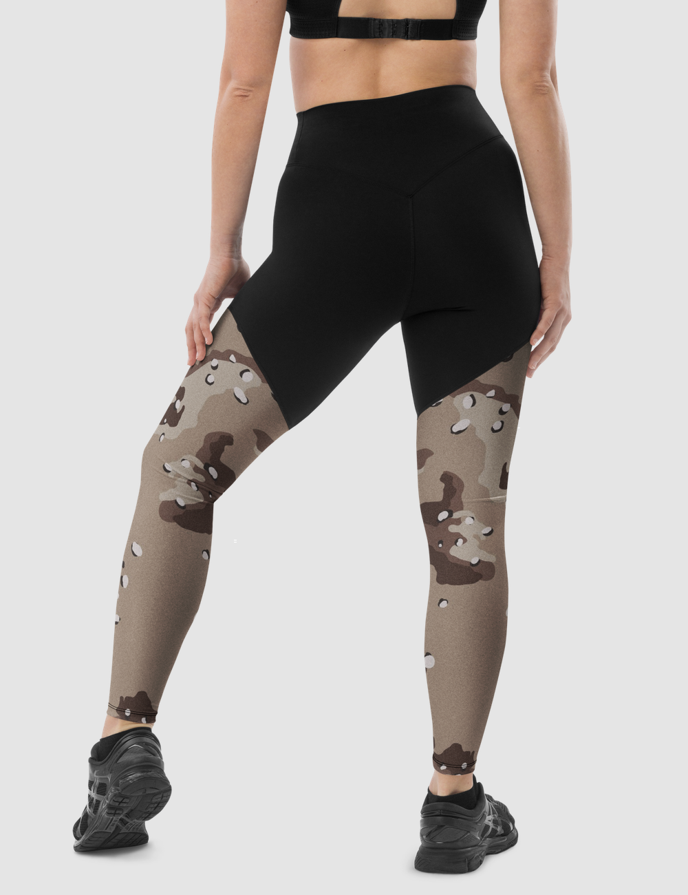 Classic Desert Storm Camouflage Print | Women's Premium Sports Leggings OniTakai