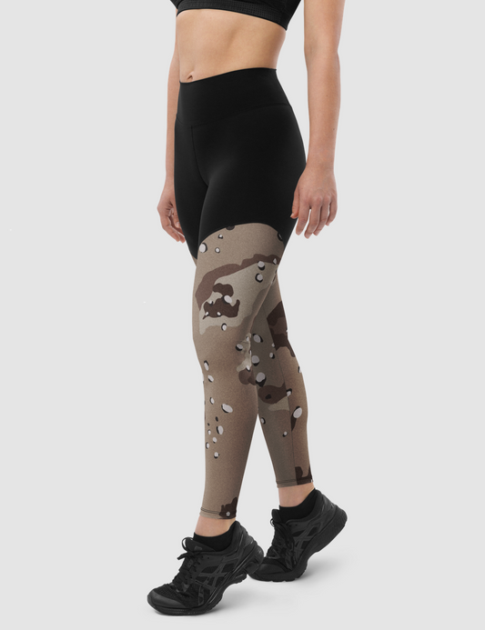 Classic Desert Storm Camouflage Print | Women's Premium Sports Leggings OniTakai