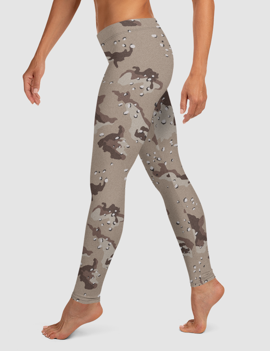 Classic Desert Storm Camouflage Print | Women's Standard Yoga Leggings OniTakai